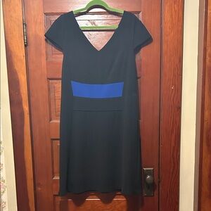 Julia Jordan Black Dress with Blue Accent